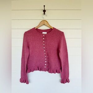 Chic Rose Button-Up Cardigan